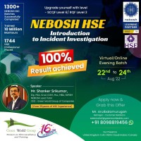 Register NEBOSH HSE Incident Investigation Course in Pondicherry